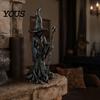 Resin Witch Decoration Statue, Gothic Halloween Figurine, Dark Night Collectible Fantasy Ornament for Desktop, Bookshelf, Home, Office Decor Art