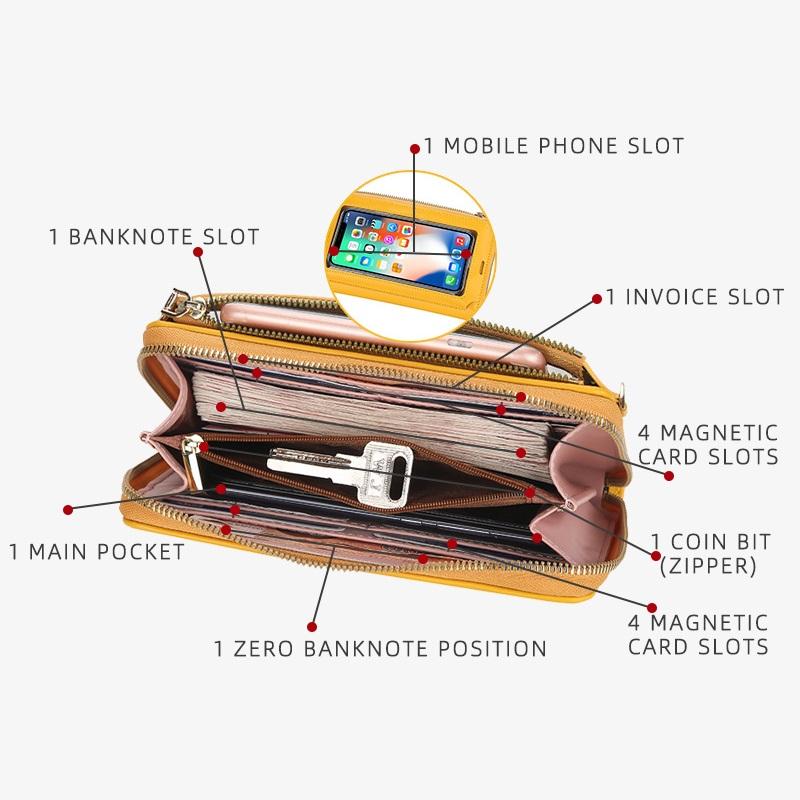 Baellerry Mode Frauen Schulter Taschen Künstliche Leder Telefon Tasche Klassische Design Handtaschen Zipper Umhängetasche Messenger Taschen Geldbörse