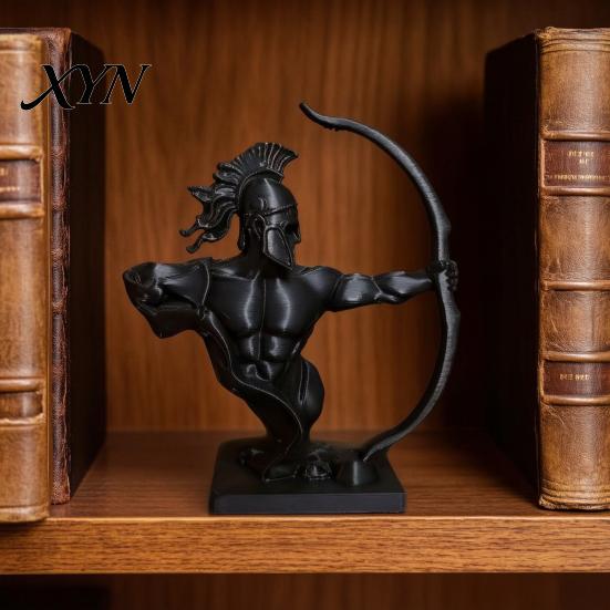 Office Desk Warrior Ornament Figurine, 3D Printed Medieval Soldiers Statue, Collectible Figurine Craft for Home Living Room Decor Low-key Stylish Art