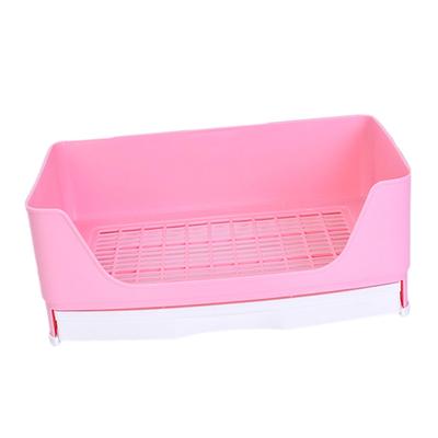 Rabbit Litter Box Portable Non Slip Bottom Pan Bunny Potty Trainer Corner for Chinchillas Ferrets Small Animals Pet Accessories