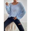 Autumn Winter O-neck Solid Sweater Women Pullover Casual Loose Sweater Fashion Top Women Clothes Jumpers  29420