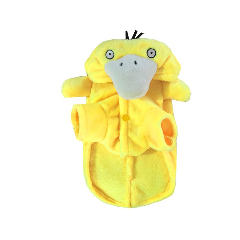 Pet Clothes, Pokemon Dog Clothes, Standing Suit, Reach Duck Cartoon Pet Clothes