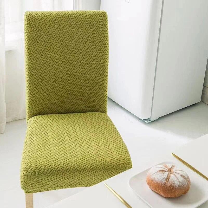 High Stretch Jacquard Three-Dimensional Chair Cover for Dining Room, Kitchen, Home Thick Fabric Covers, Easily Washable Covers