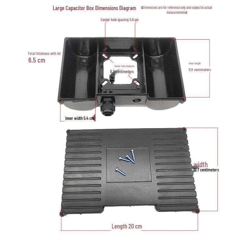 Belt-Driven Air Compressor Dual Capacitor Motor Wiring Box