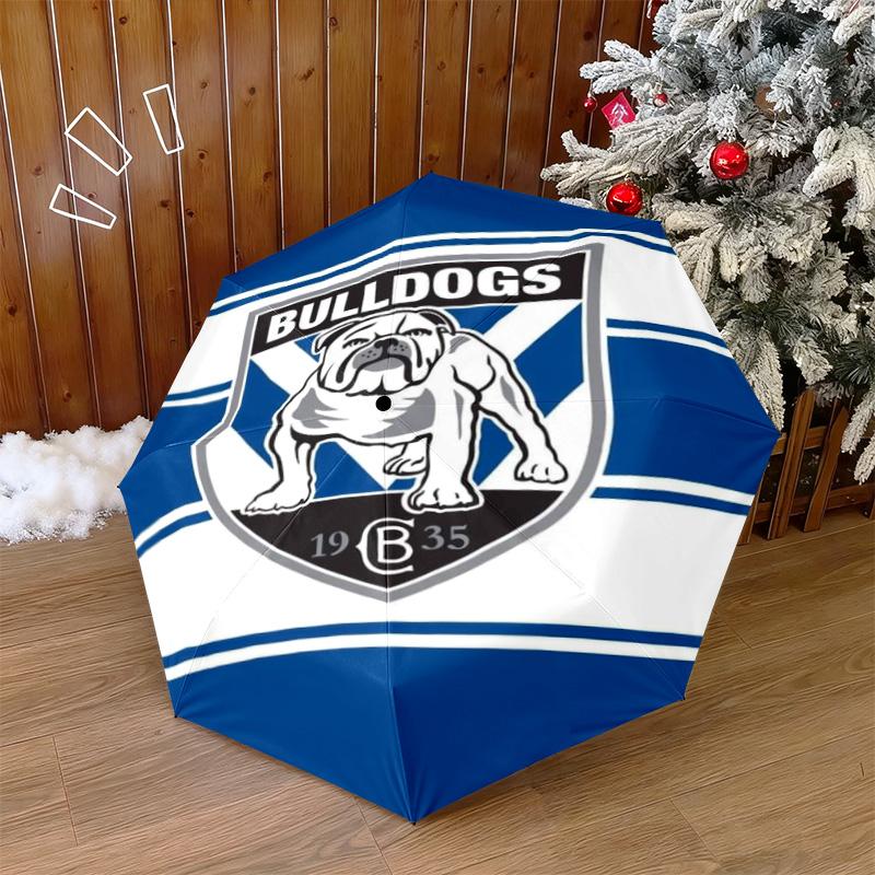 1PC Bulldogs Team Spirit Automatic Umbrella - Suitable Travel Outdoor Portable Umbrella Birthday Gift Daily Essentials