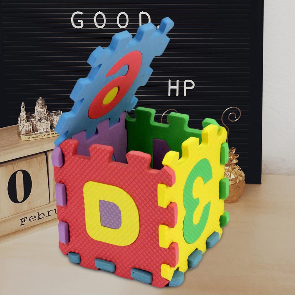 36ks Dětská puzzle pěnová podložka na hraní Dětská mini pěnová abeceda Čísla Podložka na podlahu 5x5cm Dětská hrací podložka na procházení Vzdělávací hračky