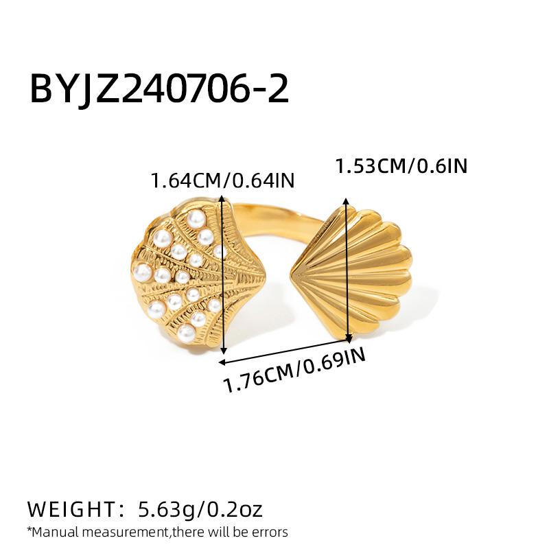 Bague en acier inoxydable avec coquillage étoile de mer pour femme, nouvelle tendance de la mode, bague ouverte, bijoux à breloq