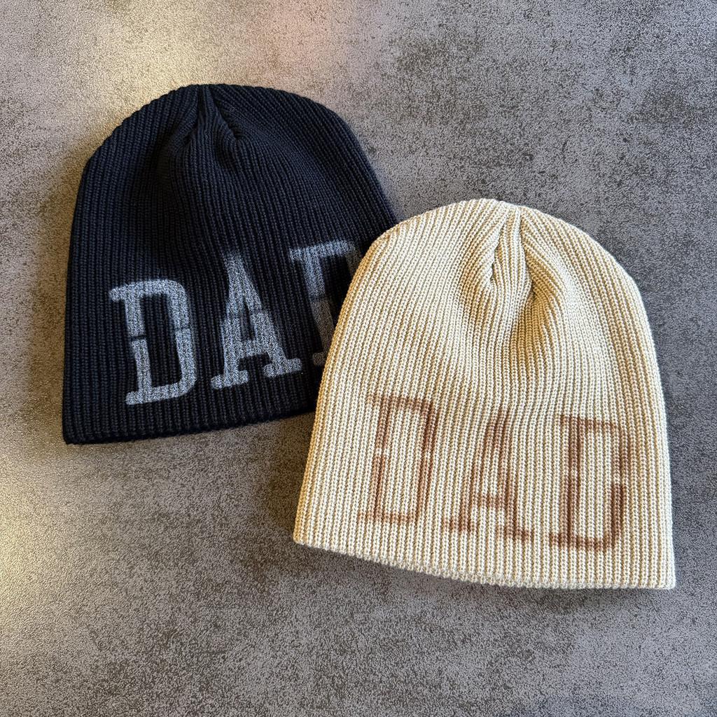 Knit Hat For Men Women With Handdrawn Alphabet Print Warm Street Style