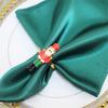 Elegant Holiday Dinner Napkin Rings Nutcrackers Design Alloy Metal Christmas Decors Elegant Alloy Napkin Holders