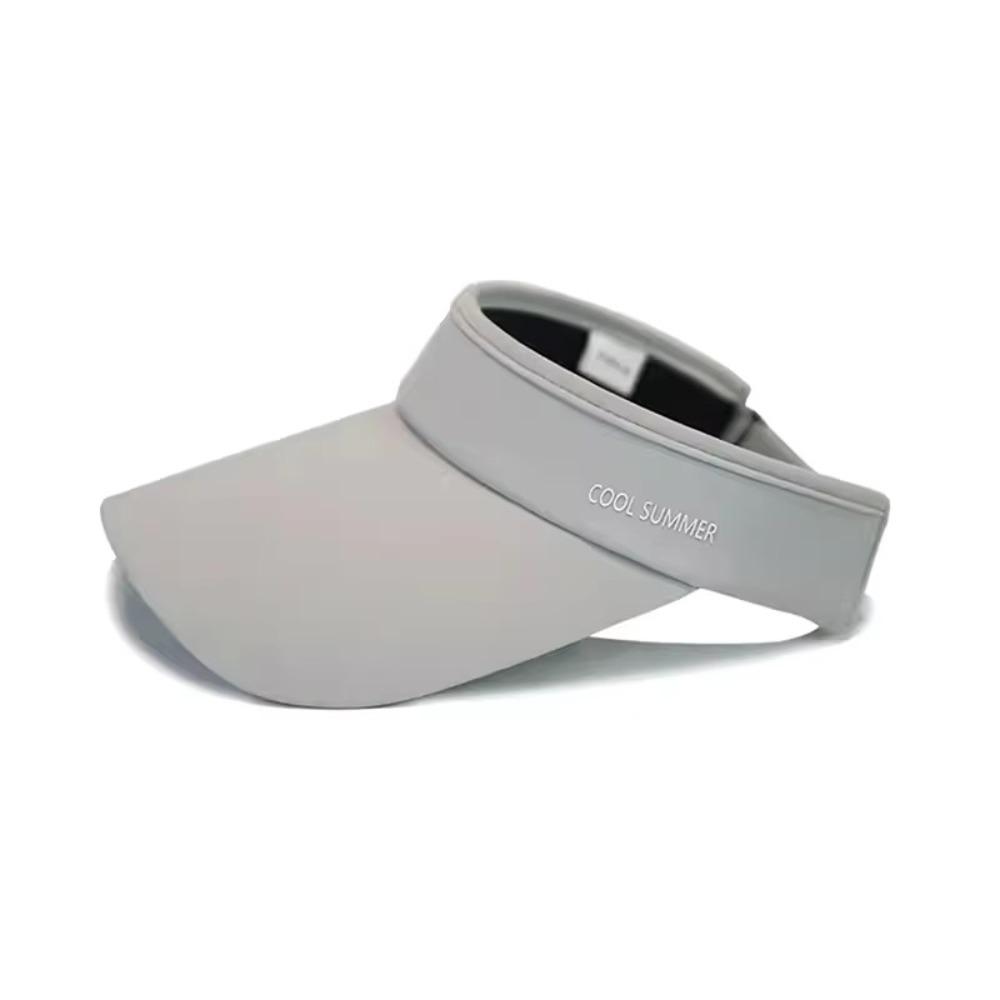 Sommer Eis Seide Kühlende Sonnenhut Anti-UV Dehnbar Verstellbar Sport Visier Langes Schirm Leere Oberseite Baseballkappe Tennis gray