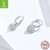 Love S925 Sterling Silver Heart Earrings Women'S Fashion Zircon Style Sterling Silver Ear Buckles Sce821