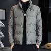 Men's 2024 Winter Lightweight V-Pattern Down Jacket - Stand Collar, Short, Warm, Trendy, Versatile Coat