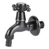 G1/2in Thread Retro Style Water Tap Brass Black Short Type Washing Machine Quick Open Faucet