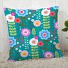 Pillowcase Flower Pattern Square  Christmas Zipper