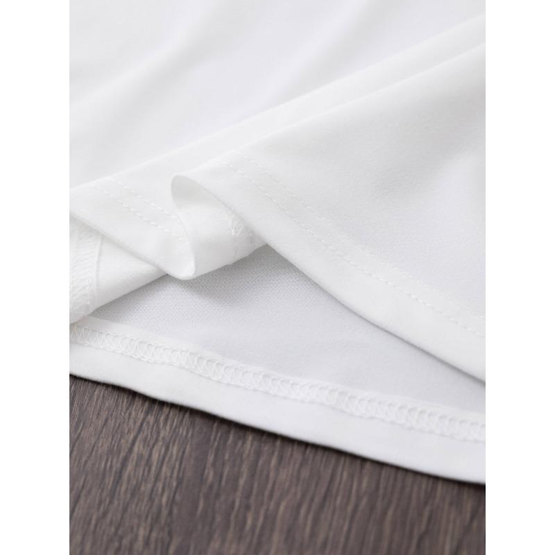 European sizes Women's Casual Cute Duck Graphic Print Short Sleeve T-Shirt | White Round Neck All-Season Comfort Top