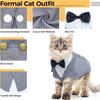 Wedding Dress with Tie Cat Birthday Tailcoat Clothes Formal Attire Small Pet Vest  Halloween
