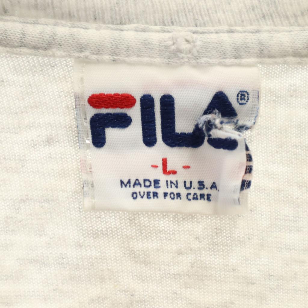 Fila 90s Made In USA Old Long Sleeve T-shirt L Gray Ron T Men's Used