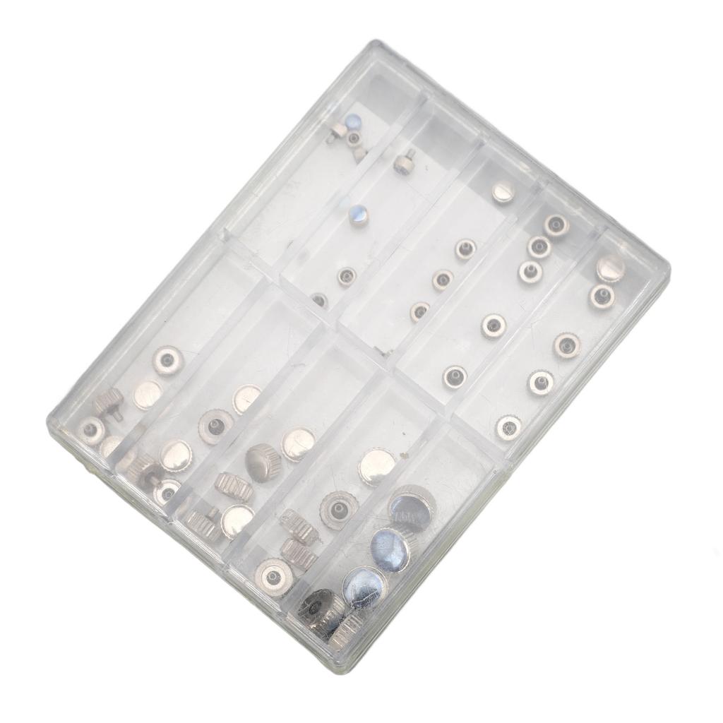 50PCS Watch Crown Adjust Time   Lifespan High Hardness Mixed Set Metal Replacement Watch Crown
