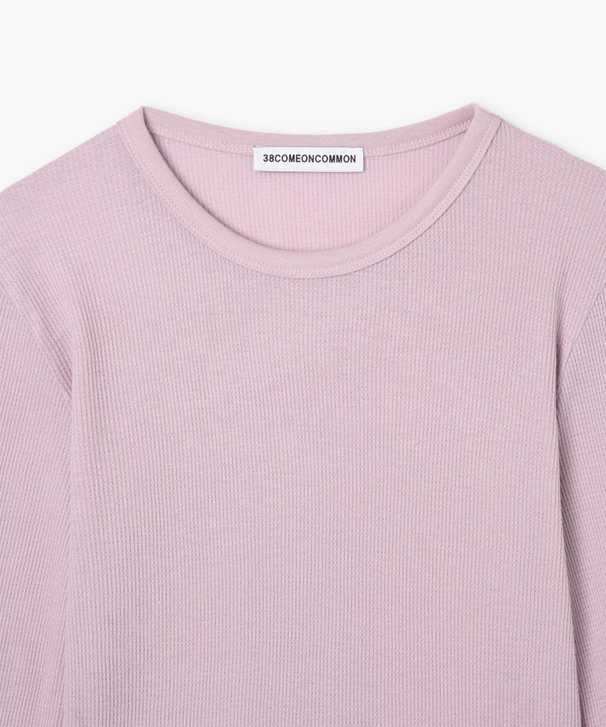 38COMEONCOMMON Waffle Slim Long Sleeve (Powder Pink)