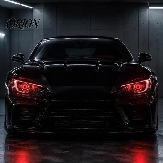 Universal Vehicle Projection Kit Dynamic Eye Car Light, Demon Synchronized RGB Animation Lamps, Devil Headlight Projector 6/33 Mode Remote Control