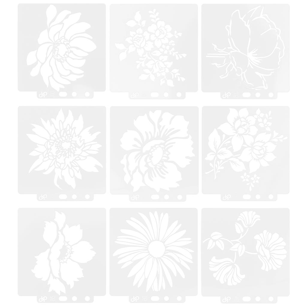 9Pcs Mandala Template Painting Drawing Stencils  Making Mold Art Craft Supplies