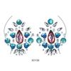 3D Crystal Chest Jewels Temporary Tattoo Sticker Rhinestone Flash Tattoos Adhesive Face Jewel Gem Body Paint Sticker for Party