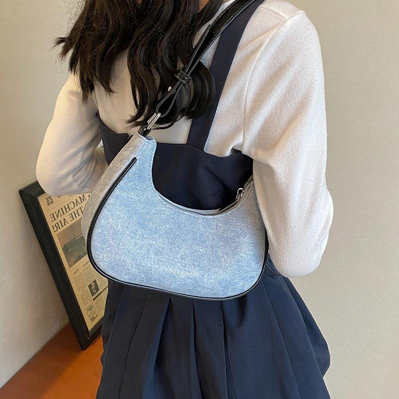 Super Popular Niche Denim Bag For Women 2026 New Fashi Versatile Crossbody Bag Casual Versatile Dumpling Underarm Bags