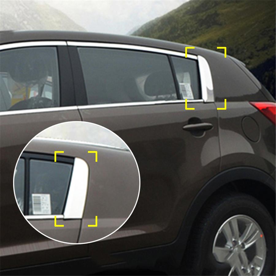 For Kia Sportage 2011-2015 Krom Bagasjerom Vindu C-Stolpe C Stolpedeksel List