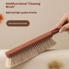 1Pcs Reusable Natural Fiber Bristles Soft Dust Brush With Wooden Handle For Cleaning Beds Sofas Furniture And Coats