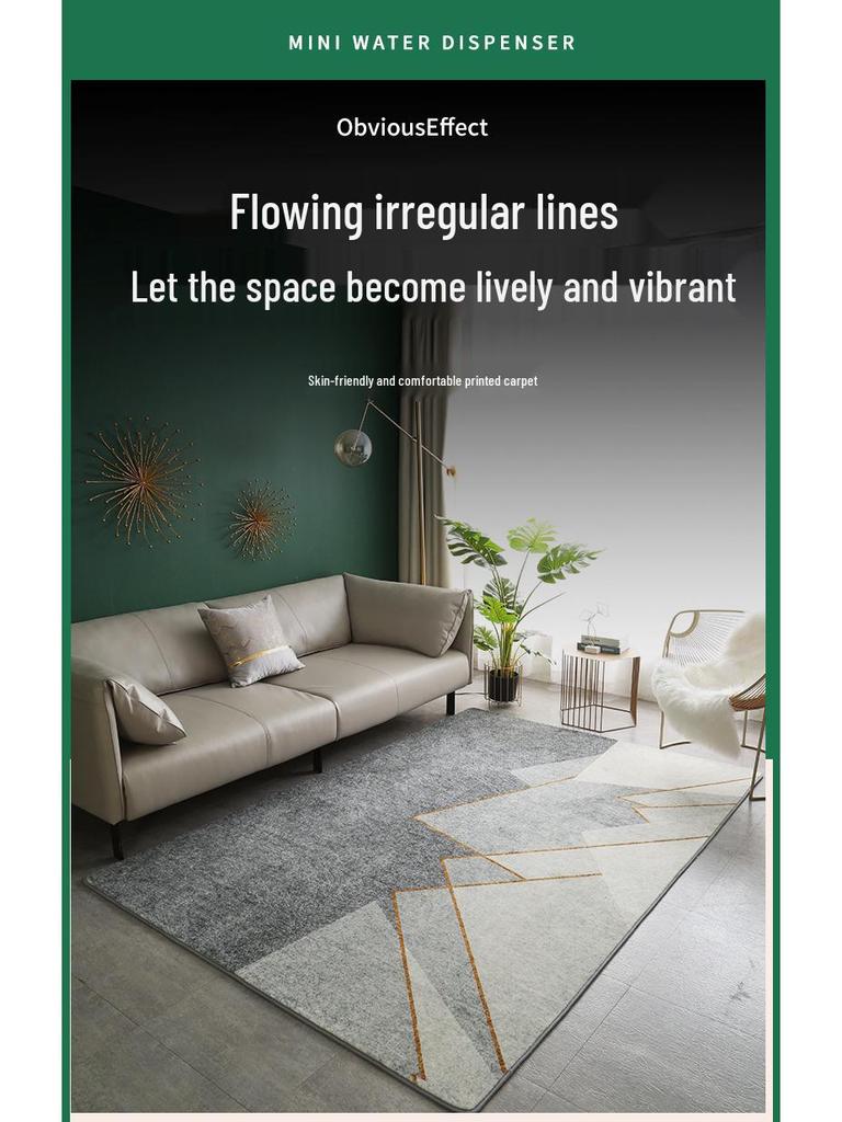 Minimalist Cross-Border Luxury Carpet for Living Room and Bedroom, Full Coverage, Simple Style