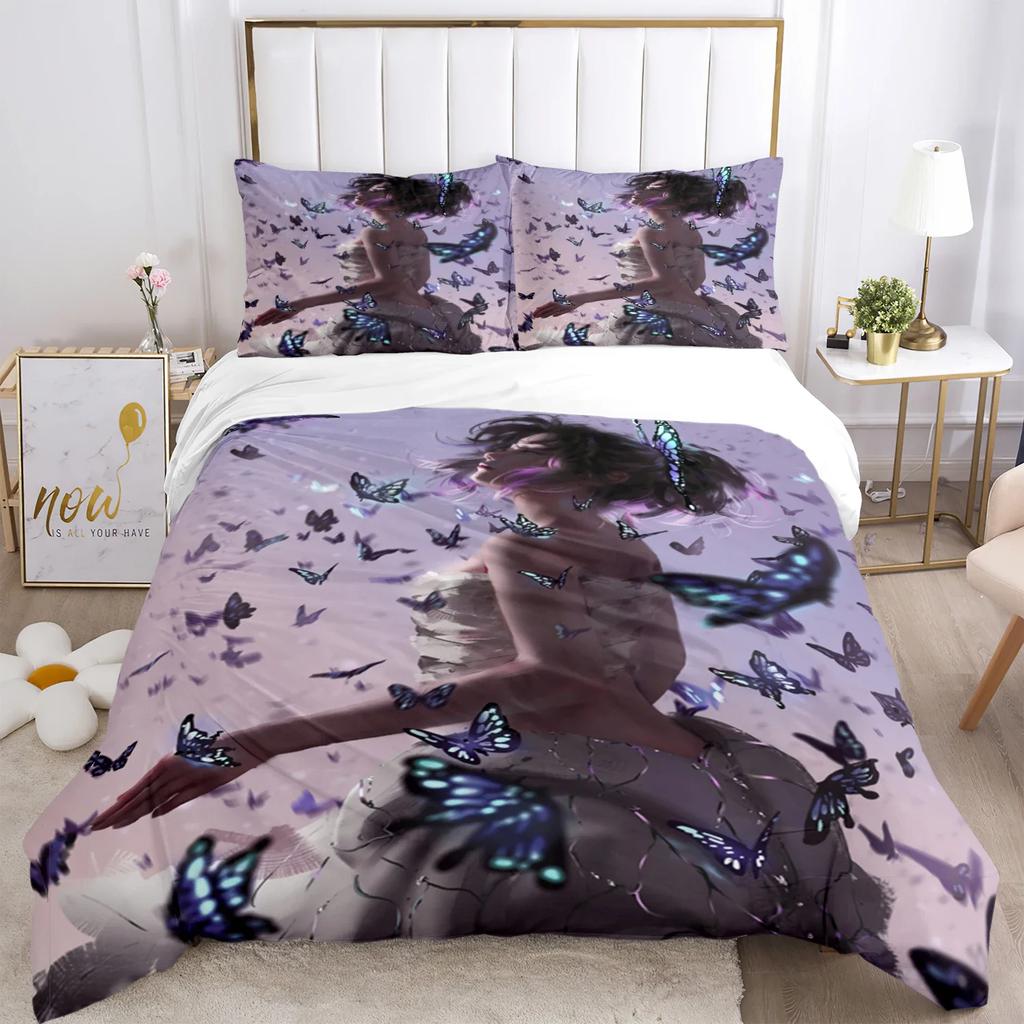 Bivariate ghostblade Print Three Piece Bedding Set Fashion Article Children or Adults for Beds Quilt Covers Pillowcases  Gift