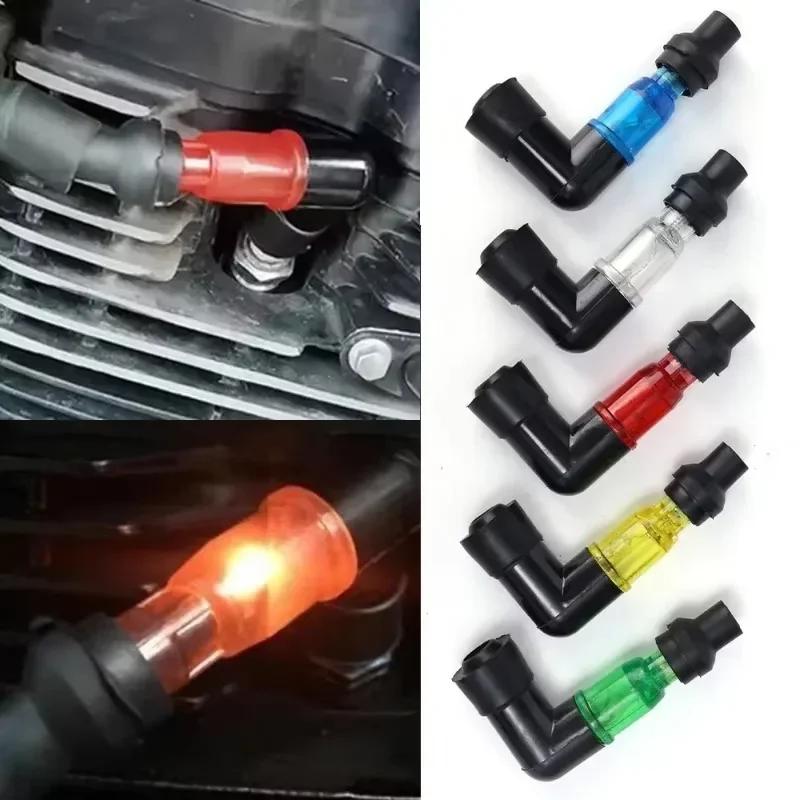 Flash Spark Plug Cap Motorcycle Modification Accessories Elbow Motorcycle Ignition Spark Plug Cap Universal High Pressure Cover