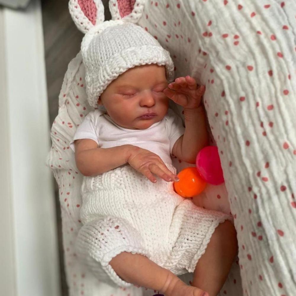 

BZDOLL 20 дюймов 3D кожа с видимыми венами как настоящая 50 см мягкий винил спящий реборн кукла игрушка для девочки тканевое тело ребенок искусство cloth body doll