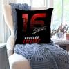 C-Charles L-Leclerc F1 16 Kissenbezug Quadratisches Kissen Schlafzimmer Sofa Freizeit Komfortkissen Auto Wohnzimmer Heimdekoration 40X40