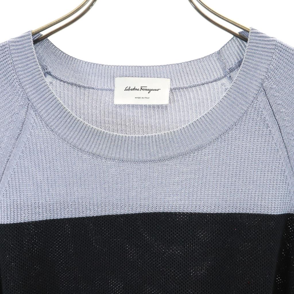 Salvatore Ferragamo Made in Italy Silk Blend Long sleeve knit S black Men's Used