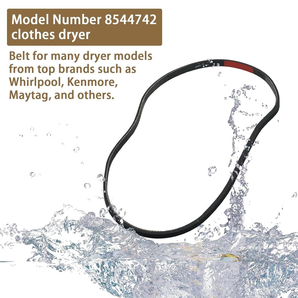 8544742 Dryer Parts Belt Fits for Whirlpool Amana Maytag Jenn Air Dryer Belt Dryer Blower Replacement WP8544742, AP6013111, PS11746333, 8544742