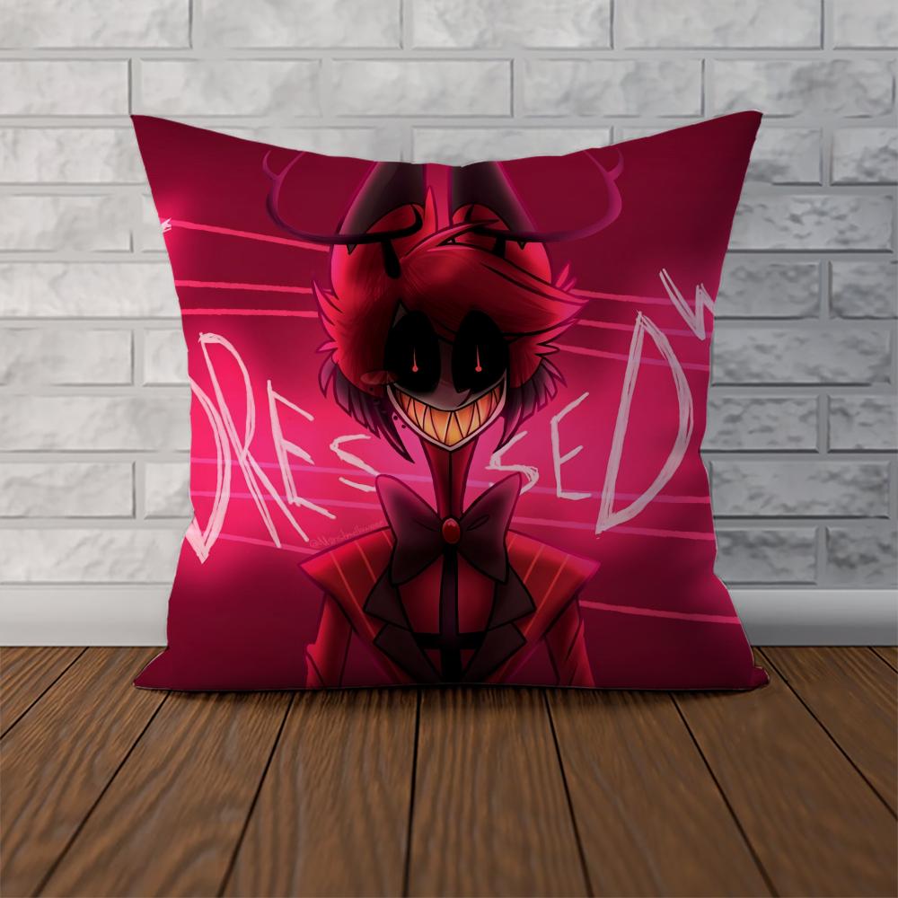 Hazbin Hotel Alastor Pillow Case For Car Sofa Decorative Home Doublesided Print Plush Square Throw Pillow Cushion Cover