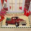 VIKAMA Christmas Truck Welcome Floor Mat for Living Room, Bedroom Entrance, Carpet Anti-Slip Washable Floor Mat, Home Decoration