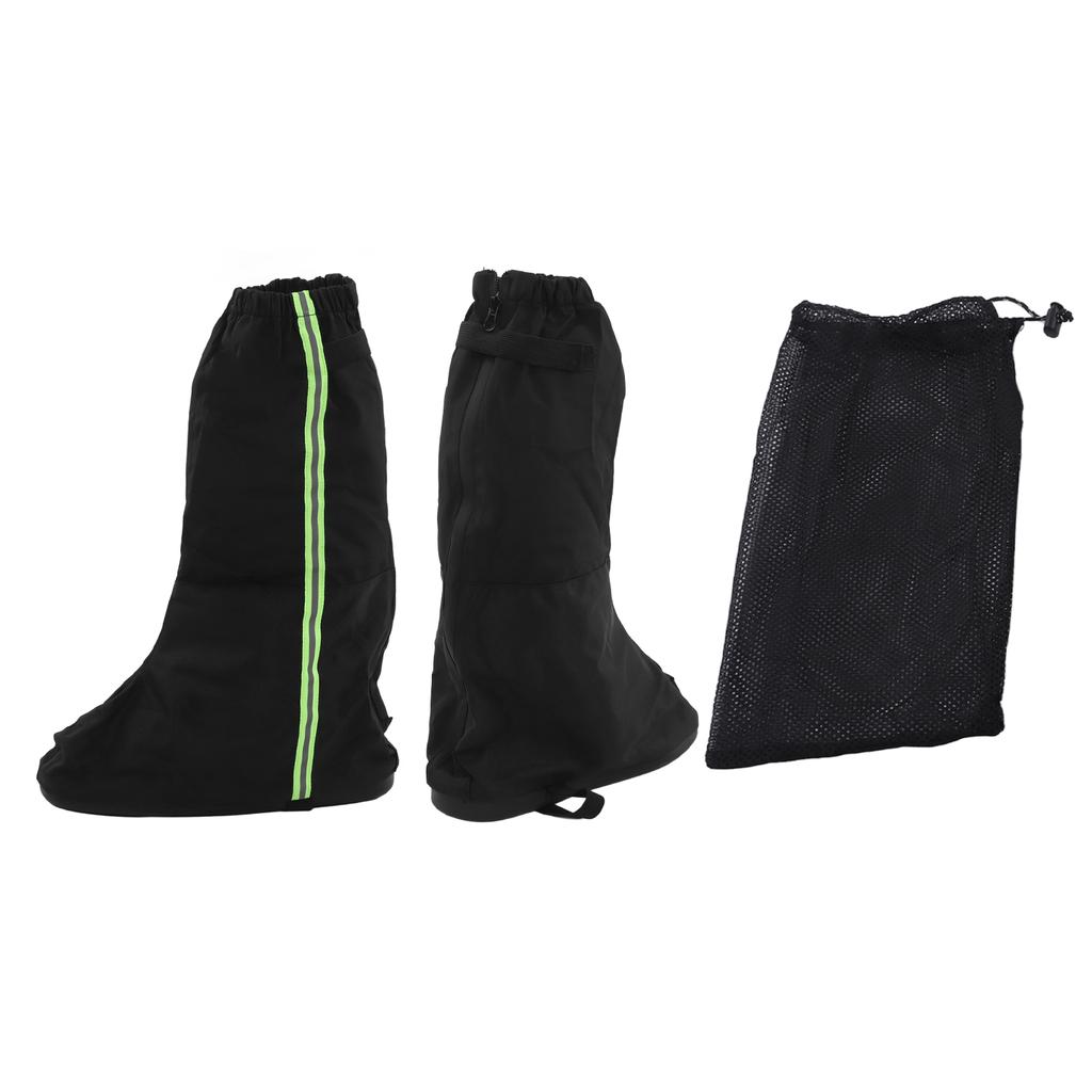 1 Pair Snow Shoes Boots Covers with Reflector Waterproof Windproof Non Slip Rain Boot Covers for Hiking Climbing Black L