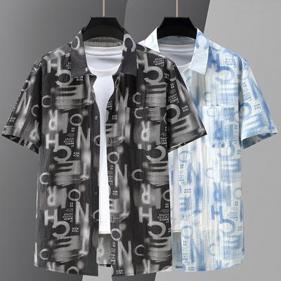 Men's Oversized Shirt Summer Fashion Plus Size 4XL-11XL Casual Short Sleeve Shirts for Men Tops