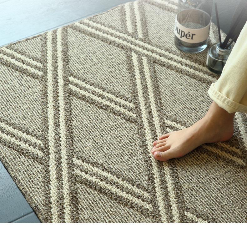 Nordic Style Luxury Entrance Mat - High-End, Non-Slip, Wear-Resistant Dust and Sand Scraper for Hallway and Living Room.
