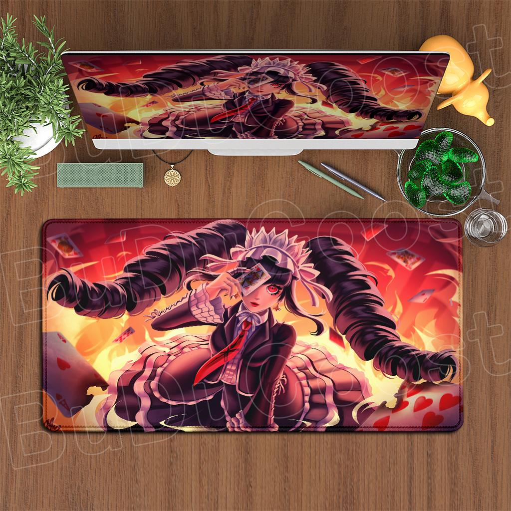 900x400mm Computer Keyboard Desk Mats Hot Anime Danganronpa Speed Mouse Pad Non-slip Gaming Laptop Carpet PC Rubber Accessories