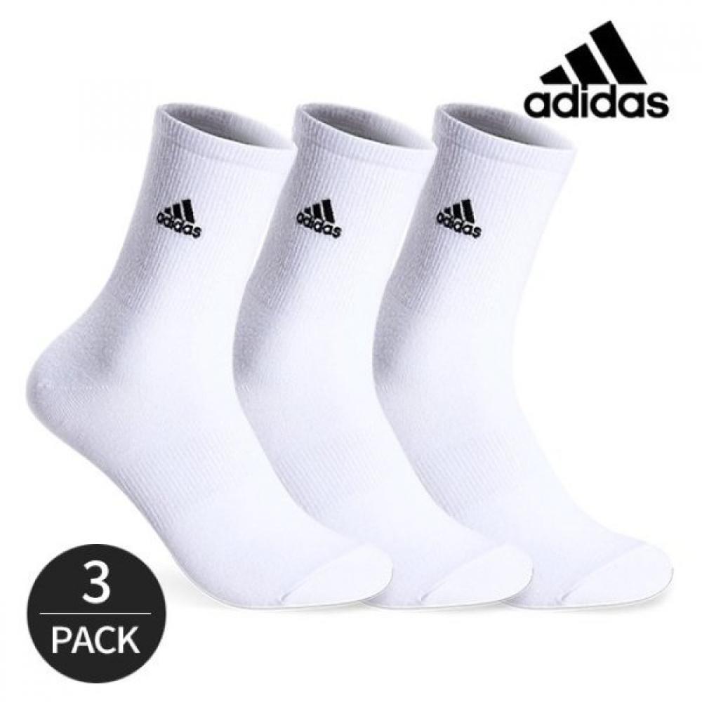 

Adidas Men s Simple Plain Embroidery Heavy Neck Socks 3P WH