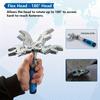 5 In 1 Adjustable Ratchet Wrench Set - with 180-degree Folding, Swivel Head and Adjustable Torque - Versatile Tool, Easy To Grip and Versatile
