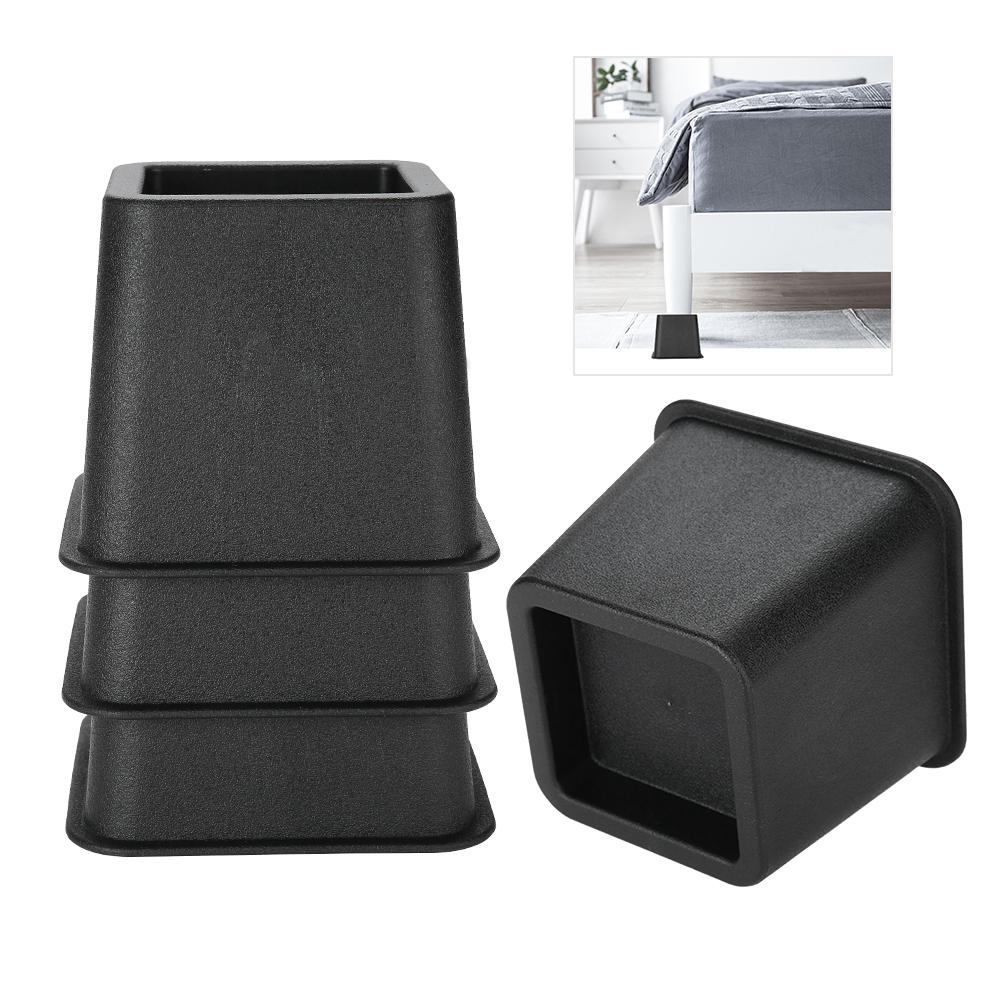 4Pcs Set 3  Furniture Raisers Adjustable Bed Chair Riser Wide Feet Lift Stands