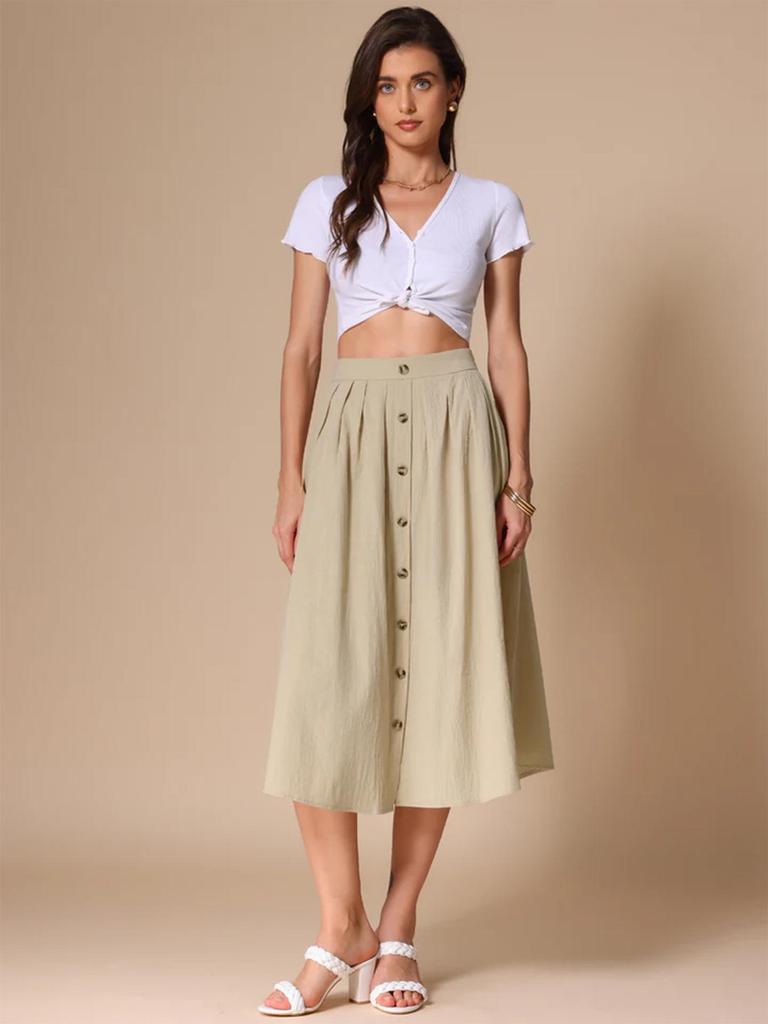 High-Waisted Versatile Summer Long Skirt – Casual and Elegant
