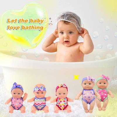 Schwimmer-Babypuppe, wasserdichte Simulations-Schwimmpuppe mit beweglichen Gelenken, abnehmbarer Badeanzug, ungiftig
