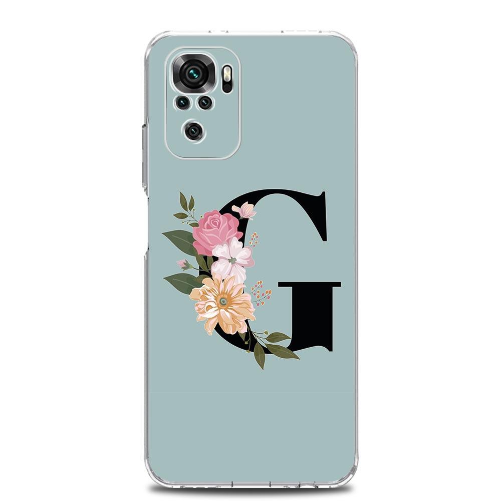 Flower Letters S Phone Case For Xiaomi Redmi Note 15 14 13 12 4G 10 11 Pro Plus 5G 14C 13C 12C 10C Clear Cover