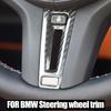 For BMW 1 2 3 4 5 Series G30 G32 G42 G14 G01 G02 G05 G06 G07 G20 G22 G26 G29 G80 Carbon Fiber Steering Wheel Cover Trim Decor