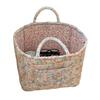 Boho Fabric Laundry Basket Floral Print Quilted Storage Basket Portable Folding Basket Bag with Handles for Home Clothes And Sundries